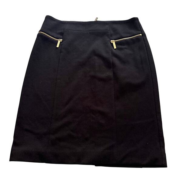 Michael Kors Dresses & Skirts - Michael Kors black zip up skirt sz 8 dressy workwear classic classy